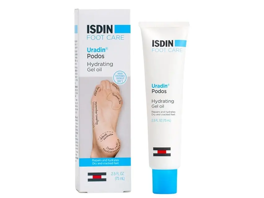 ISDIN Uradin Podos Moisturizing Dry Feet Gel-Oil with 10% Urea (formerly known as ISDIN Uradin Podos Foot Care Hydrating Gel Oil) 2.5 fl oz