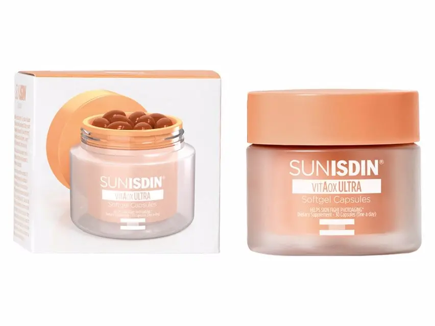 ISDIN Photo SunISDIN Daily Antioxidant Skin Supplement with Vitamin D (formerly known as ISDIN SunISDIN Daily Skin Care Antioxidant Supplement with Vitamin E & A) 30 Softgel Capsules