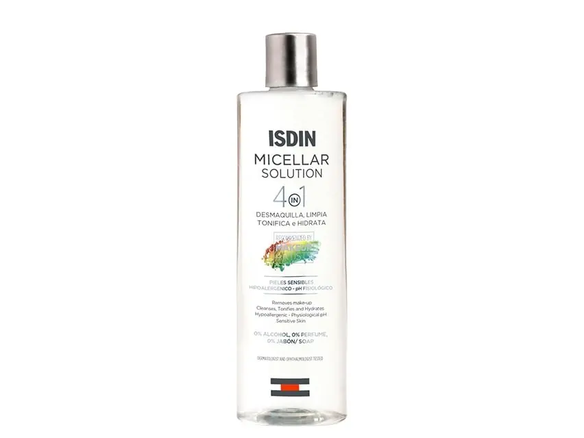 ISDIN Micellar Solution 4-in-1 Makeup Removing Micellar Cleansing Water 13.5 fl oz