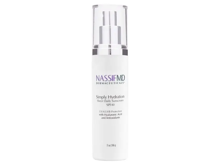 NassifMD® Simply Hydration Sheer Daily Sunscreen SPF 40 2.0 fl oz - NassifMD® Skincare