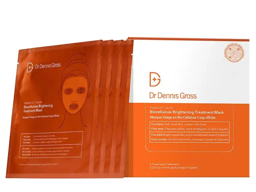 Dr. Dennis Gross Skincare Vitamin C Lactic Biocellulose Brightening Treatment Mask