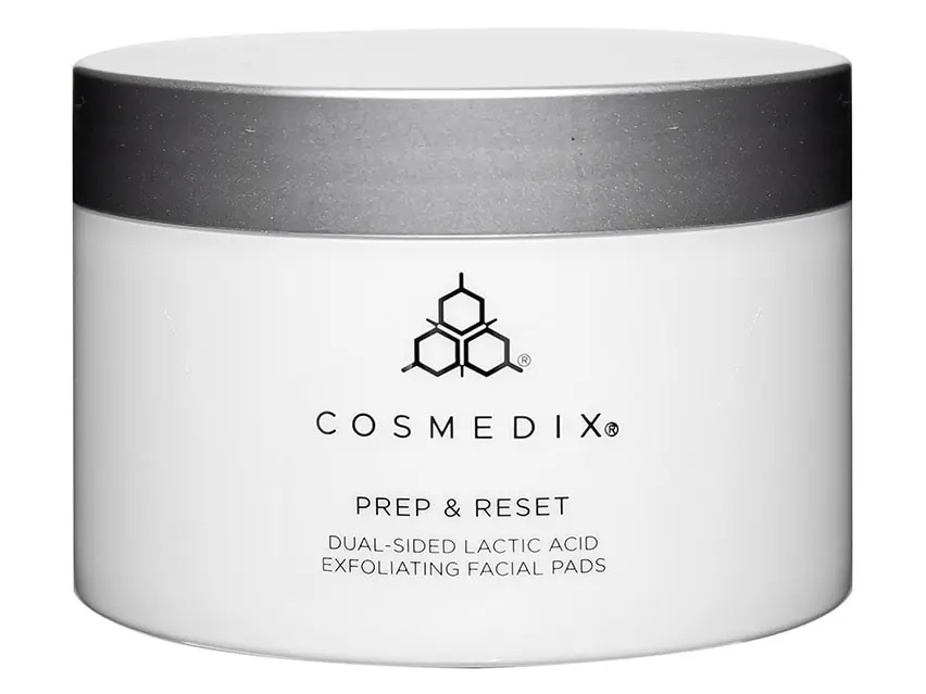 COSMEDIX Prep & Reset Dual-Sided Lactic Acid Exfoliating Facial Pads 25 Pads