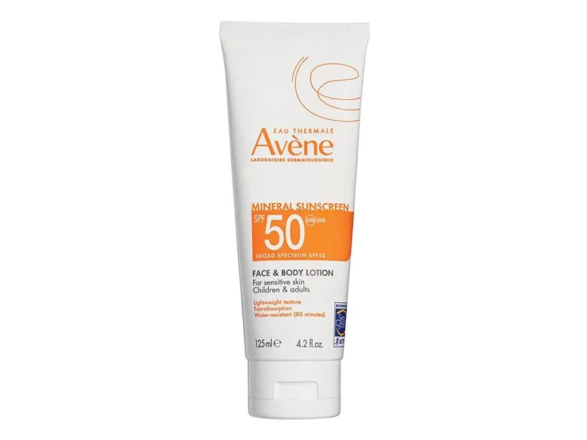 Avene Mineral Sunscreen Broad Spectrum SPF 50 Face & Body Lotion 4.2 fl oz