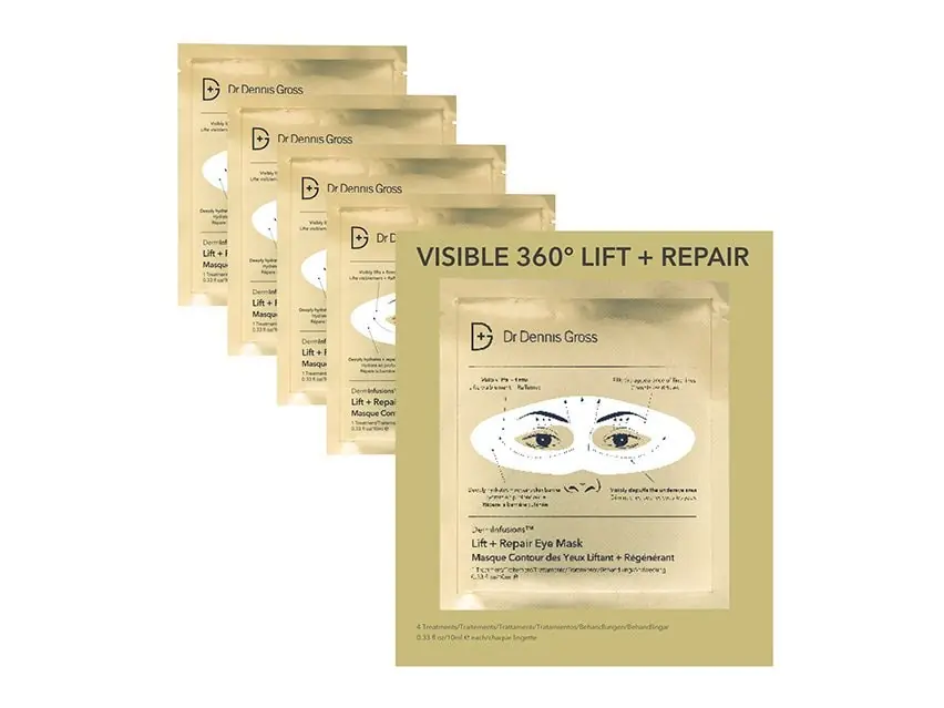 Dr. Dennis Gross Skincare DermInfusions Lift + Repair Eye Masks 4 Pairs