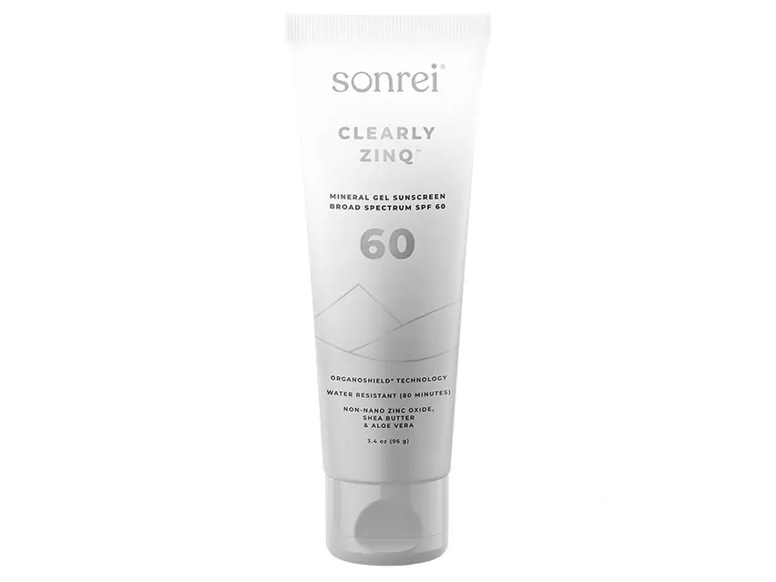 Sonrei Clearly Zinq SPF 60 Mineral Gel Sunscreen 3.4 fl oz