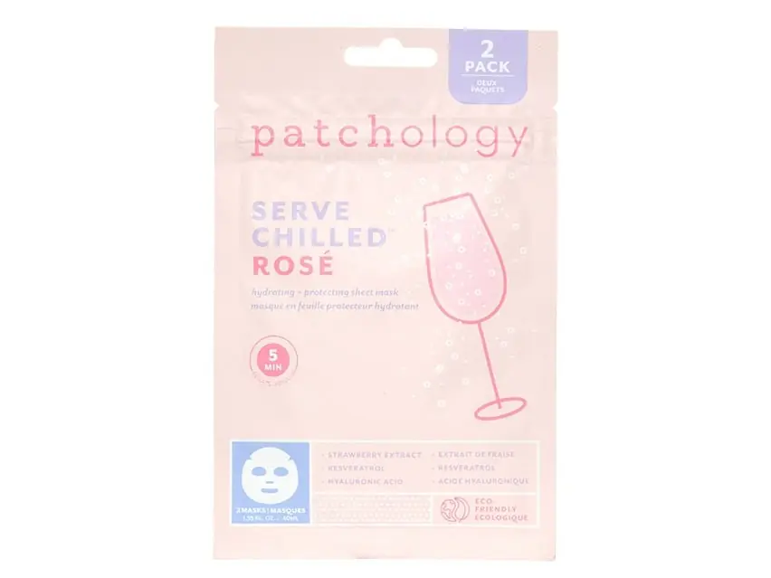 patchology Serve Chilled Rose Hydrating + Protecting Sheet Mask 2-Piece Set