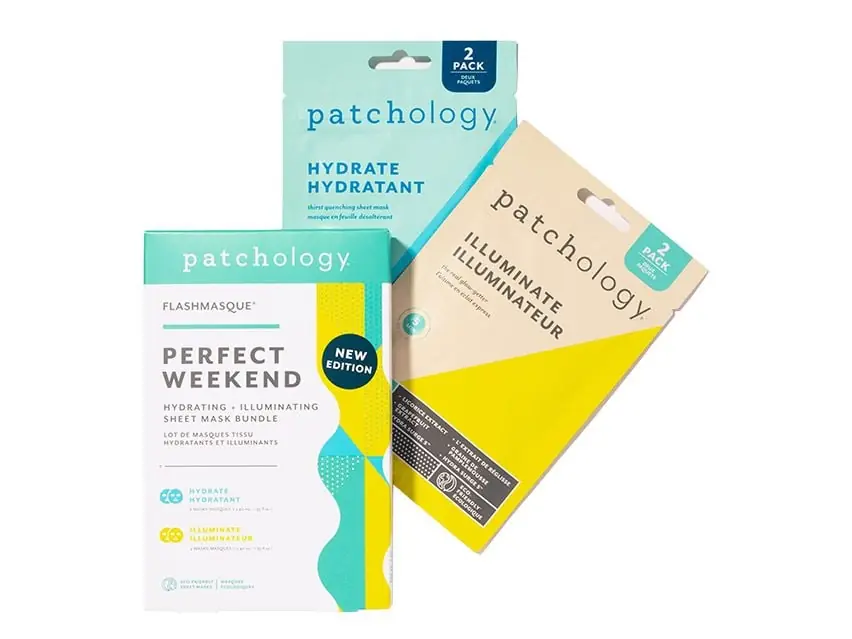 patchology Perfect Weekend Hydrating + Illuminating Sheet Mask Set 4-Piece Set