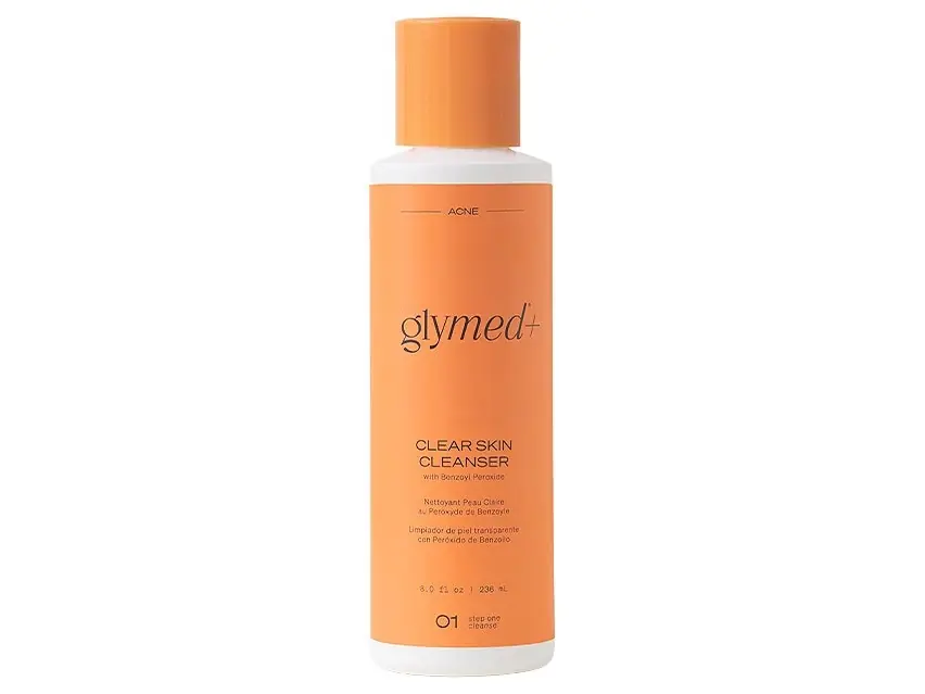 GlyMed Plus Clear Skin Cleanser with Benzoyl Peroxide 8.0 fl oz