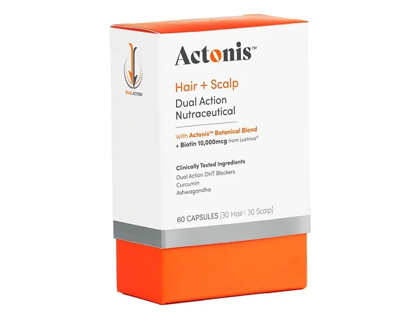 HairMax Actonis Hair & Scalp Dual Action Nutraceutical Hair Growth Supplement 60 Capsules