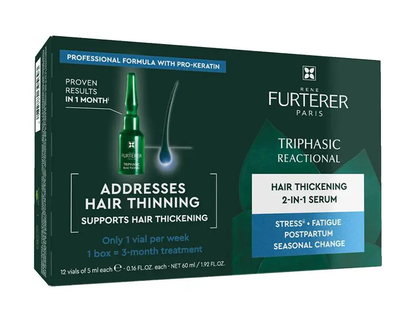 Rene Furterer Triphasic Reactional Hair Thickening Serum (formerly known as Rene Furterer TRIPHASIC Reactional Concentrated Serum) 12 x .16 oz vials