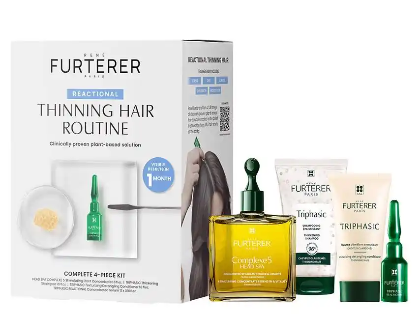 Rene Furterer Triphasic Reactional Thinning Hair Routine (formerly known as Rene Furterer Reactional Thinning Hair Ritual) 4-Piece Set