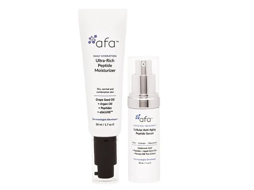 afa Cellular Anti-Aging Peptide Serum & Ultra-Rich Peptide Moisturizer Duo