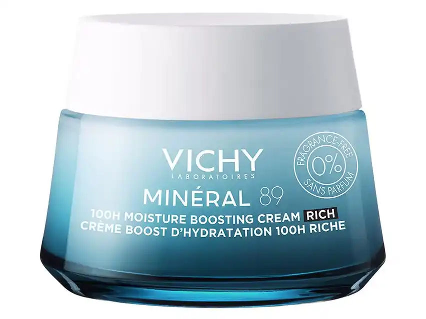 Vichy Mineral 89 100H Moisture Boosting Fragrance Free Rich Cream 1.69 fl oz