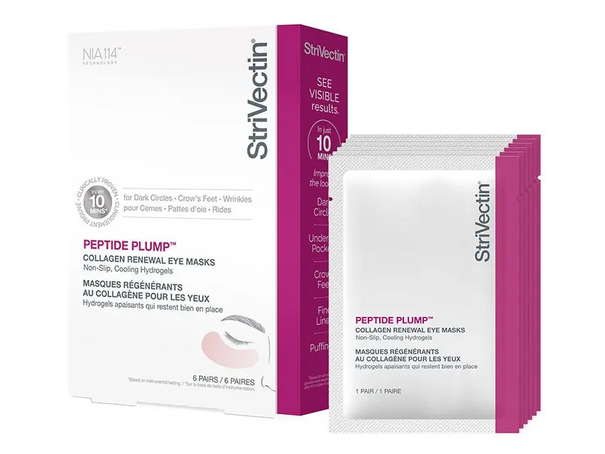 StriVectin Peptide Plump Collagen Renewal Eye Masks 6 pairs