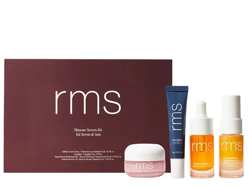 RMS Beauty Skincare Secrets Travel Kit - Limited Edition 4-Piece Set