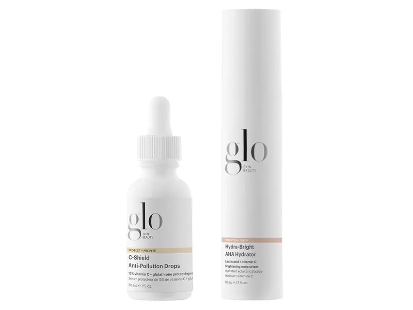 Glo Skin Beauty C-Shield Anti-Pollution Drops & Hydra-Bright AHA Hydrator Duo