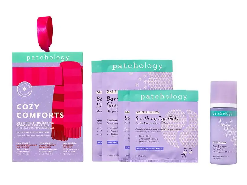 patchology Cozy Comforts Soothing & Protecting Skincare Essentials - Limited Edition 5-Piece Set