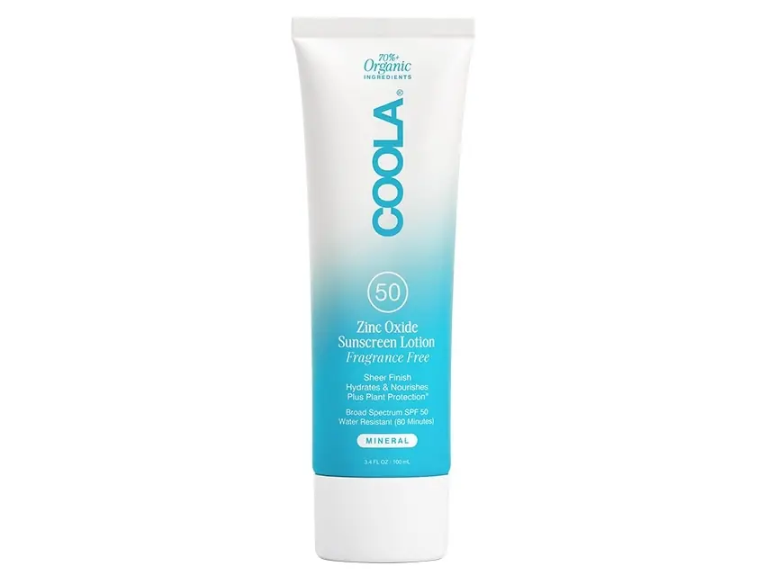 COOLA Zinc Oxide Sunscreen Lotion SPF 50 - Fragrance Free 3.4 fl oz