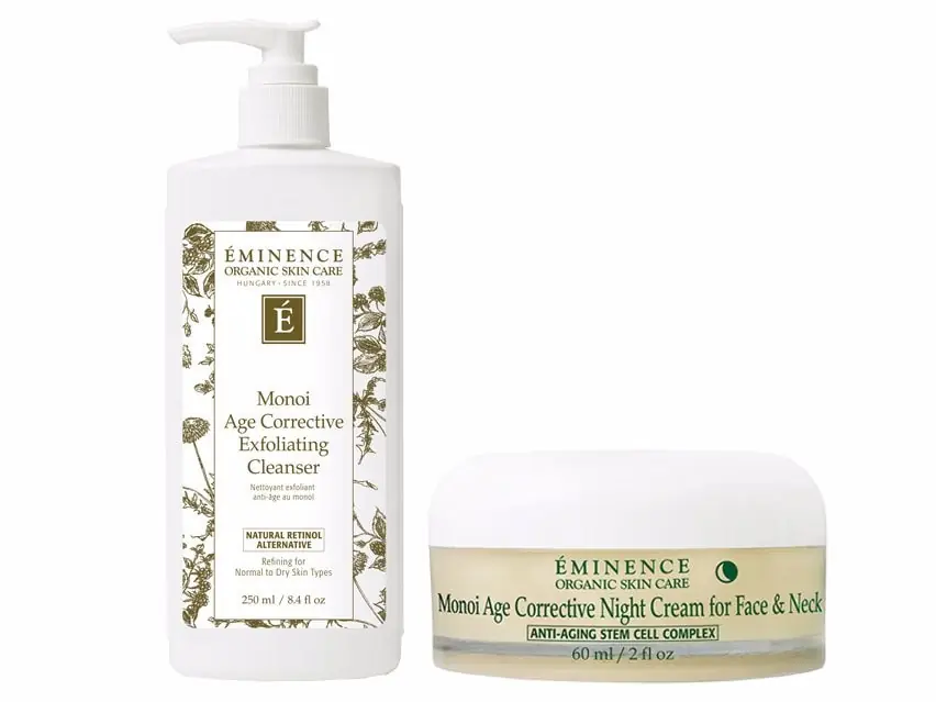 Eminence Organics Monoi Age Corrective Cleanser & Night Cream Duo