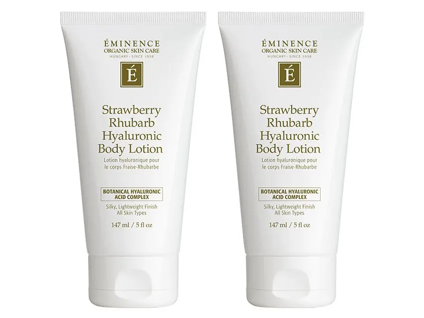 Eminence Organics Strawberry Rhubarb Hyaluronic Body Lotion Duo
