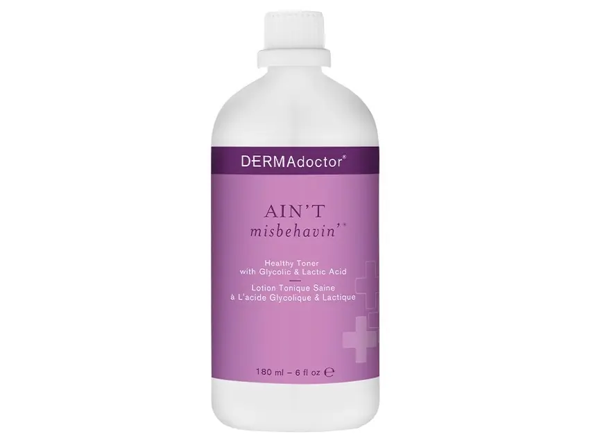 DERMAdoctor Ain't Misbehavin' Healthy Toner with Glycolic & Lactic Acid 6.0 fl oz