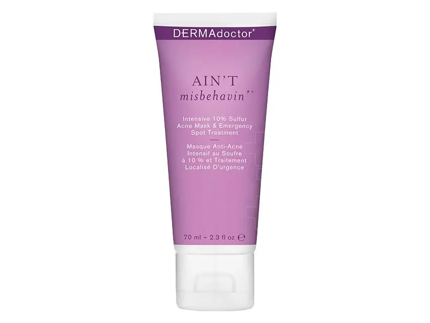 DERMAdoctor Ain't Misbehavin' Intensive 10% Sulfur Acne Mask & Emergency Spot Treatment 2.3 fl oz
