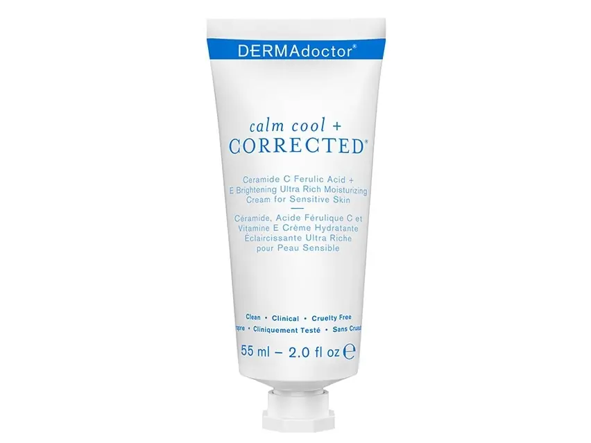 DERMAdoctor Calm Cool + Corrected Ceramide C Ferulic Acid + E Brightening Ultra Rich Moisturizing Cream 2.0 fl oz