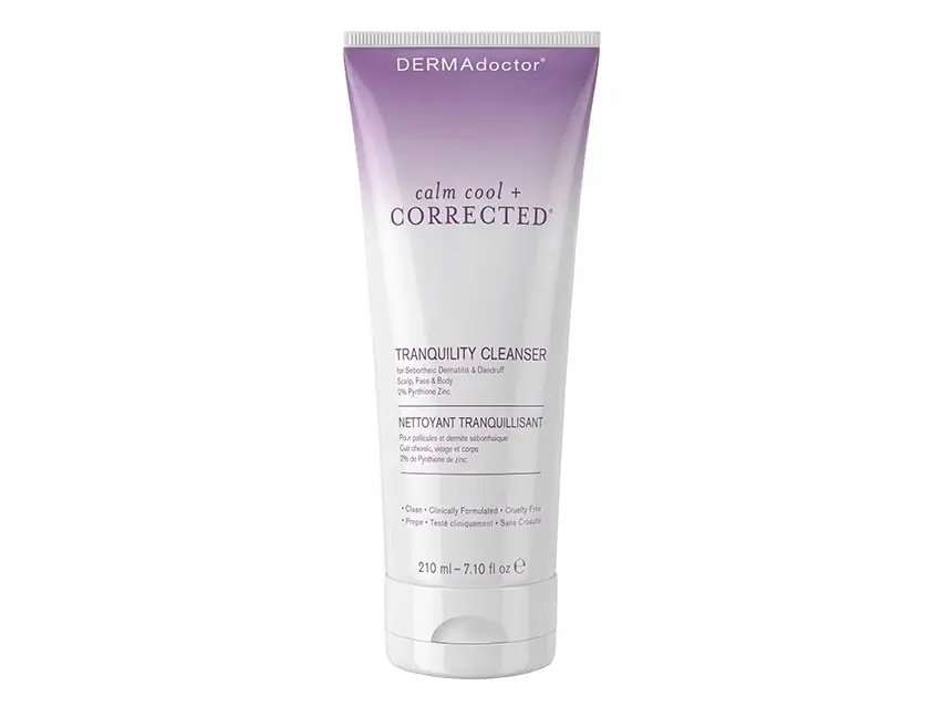 DERMAdoctor Calm Cool + Corrected Tranquility Cleanser for Seborrheic Dermatitis & Dandruff 7.1 fl oz