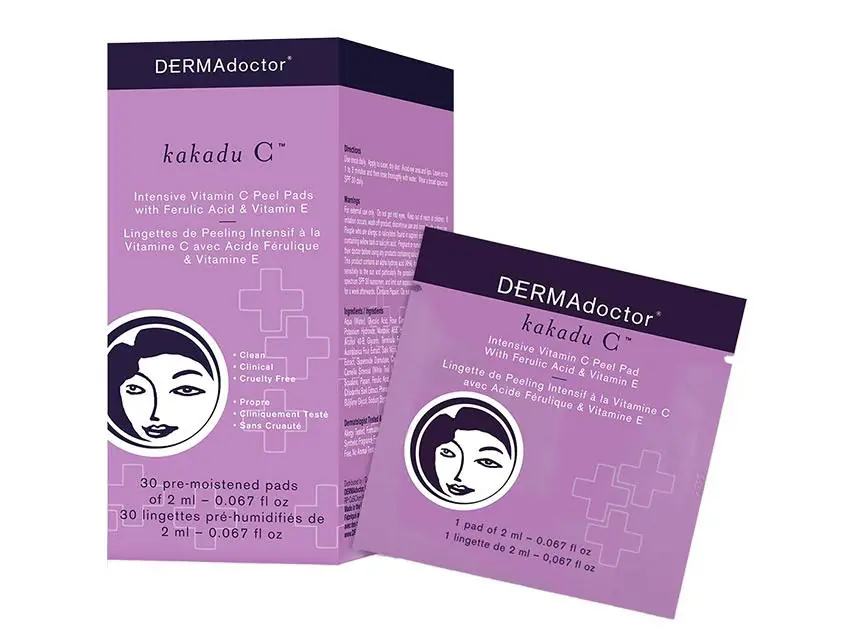 DERMAdoctor Kakadu C Intensive Vitamin C Peel Pads with Ferulic Acid & Vitamin E 30 Pads