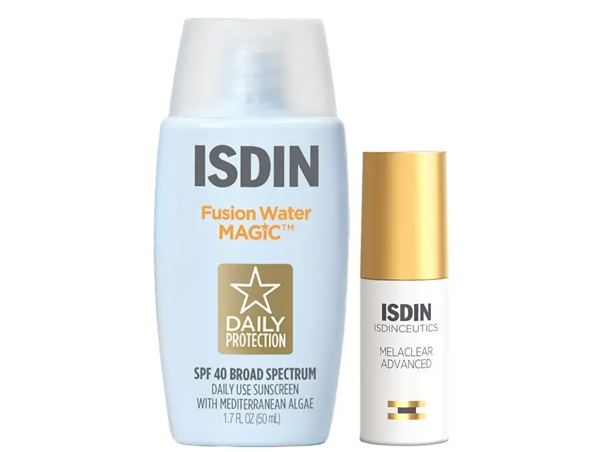 ISDIN Fusion Water Magic SPF 40 & Melaclear Advanced Serum Duo