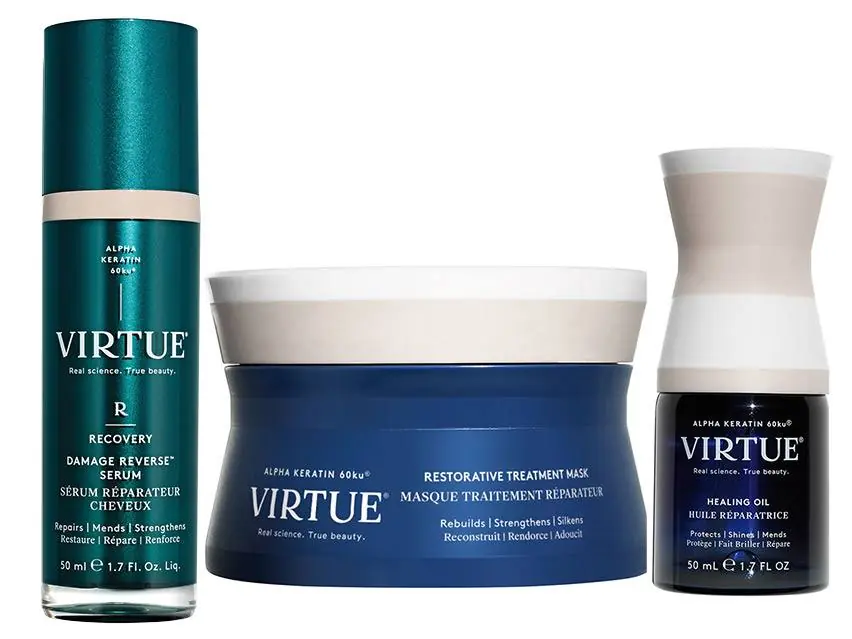 VIRTUE Restorative Treatment Mask, Damage Reverse Serum & Healing Oil Trio - VIRTUE®