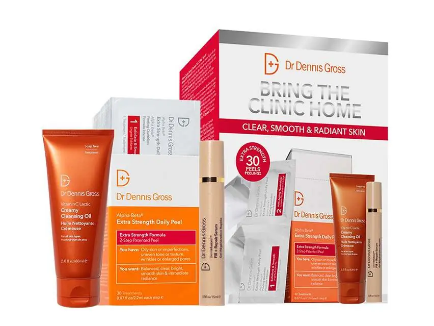 Dr. Dennis Gross Skincare Bring the Clinic Home Kit - Extra Strength Peel - Limited Edition 3-Piece Set