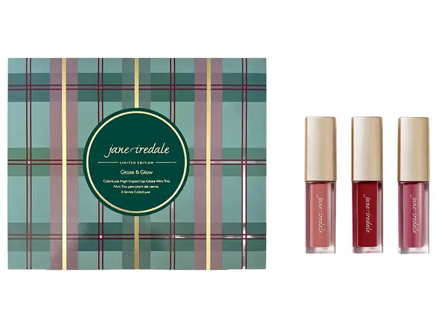 jane iredale Glaze & Glow ColorLuxe High Impact Lip Glaze Mini Trio - Limited Edition 3-Piece Set