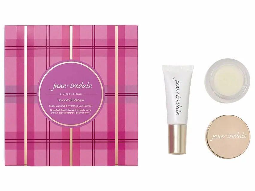 jane iredale Smooth & Renew Sugar Lip Scrub & Hydrating Lip Mask Duo - Limited Edition 2-Piece Set