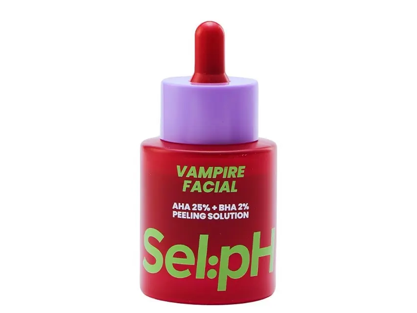 SelpH Vampire Facial AHA 25% + BHA 2% Peeling Solution 1.01 fl oz