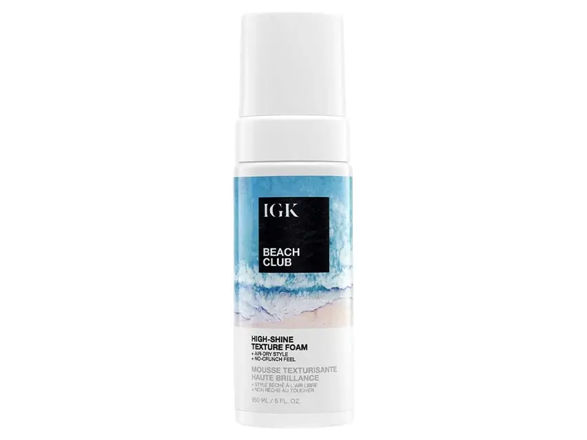 IGK Beach Club High-Shine Texture Foam 5.0 fl oz