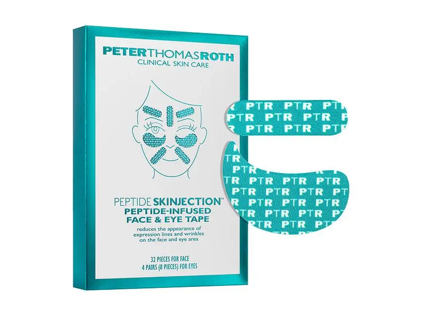 Peter Thomas Roth Peptide Skinjection Peptide-Infused Face & Eye Tape 32 Pieces for Face / 4 Pairs for Eyes