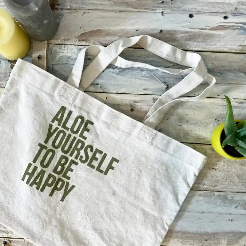 GS Shopping Bag Aloe Yourself to be Happy - Aruba Aloe