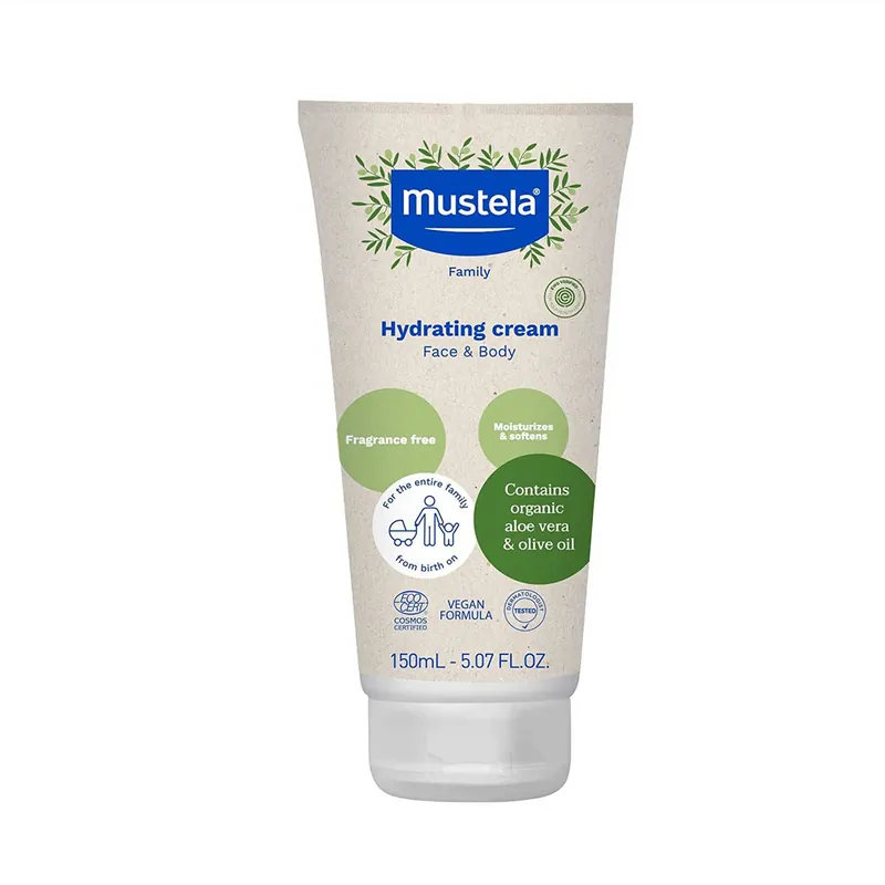 Mustela Organic Hydrating Cream – Face & Body with Aloe Vera & Olive Oil - Cedra Pharmacy