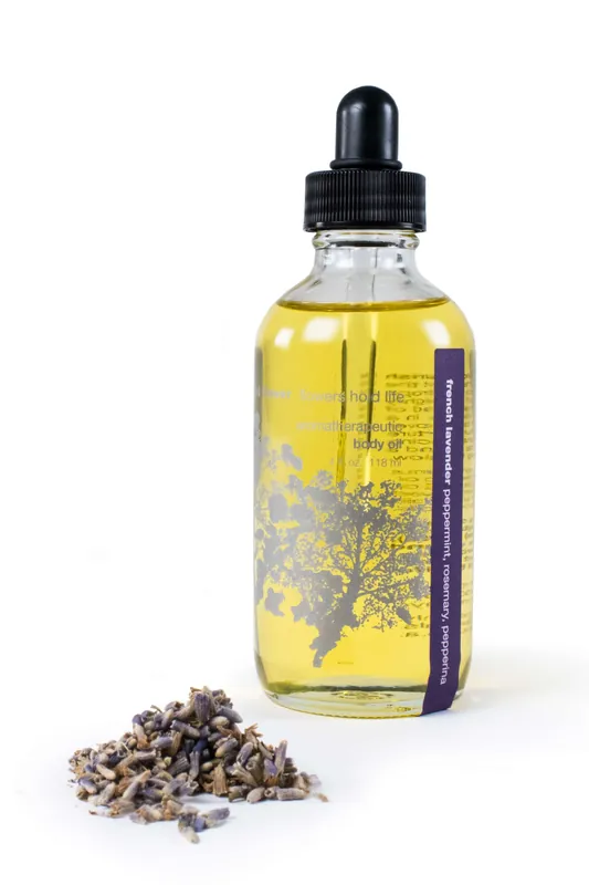 french lavender aromatherapeutic body oil - red flower