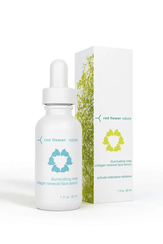 illuminating rose collagen renewal face serum - red flower