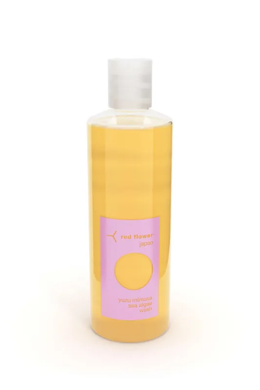 yuzu mimosa sea algae wash - red flower