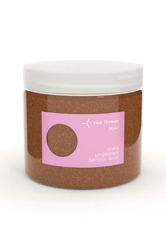 ohana gingergrass bamboo scrub - red flower