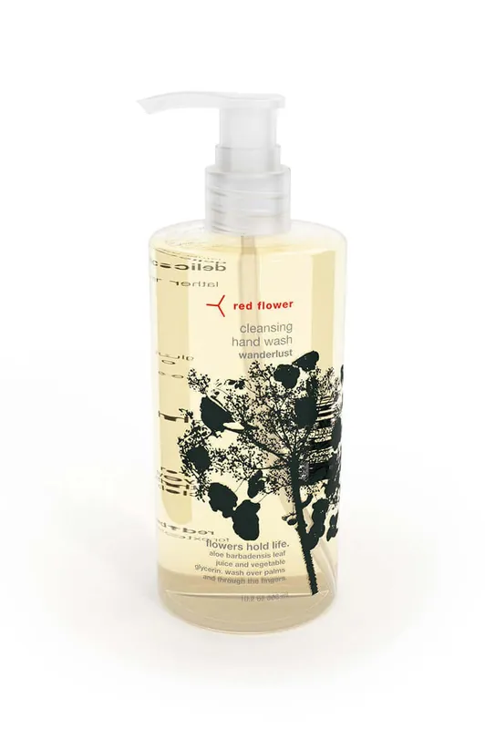 wanderlust cleansing hand wash - red flower