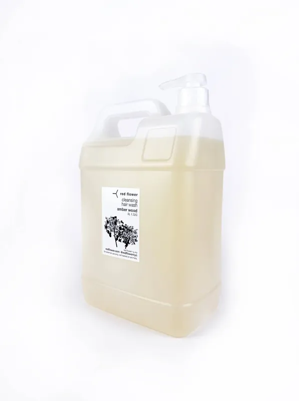 amber wood cleansing hair wash 1.3 gallon - red flower