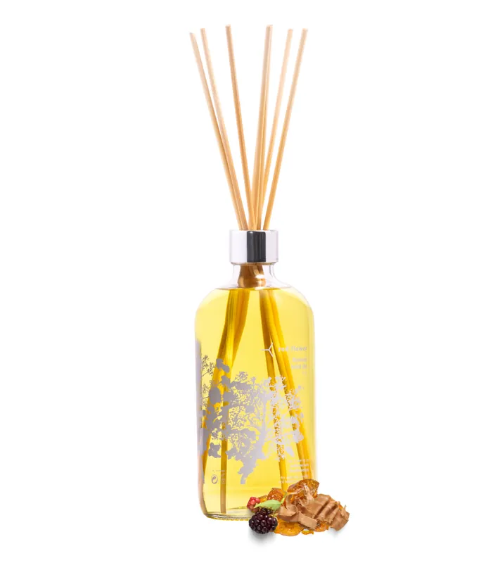 amber wood intensely scented organic room diffuser - red flower