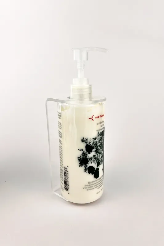single clear floating bracket for 10oz flowers hold life - red flower