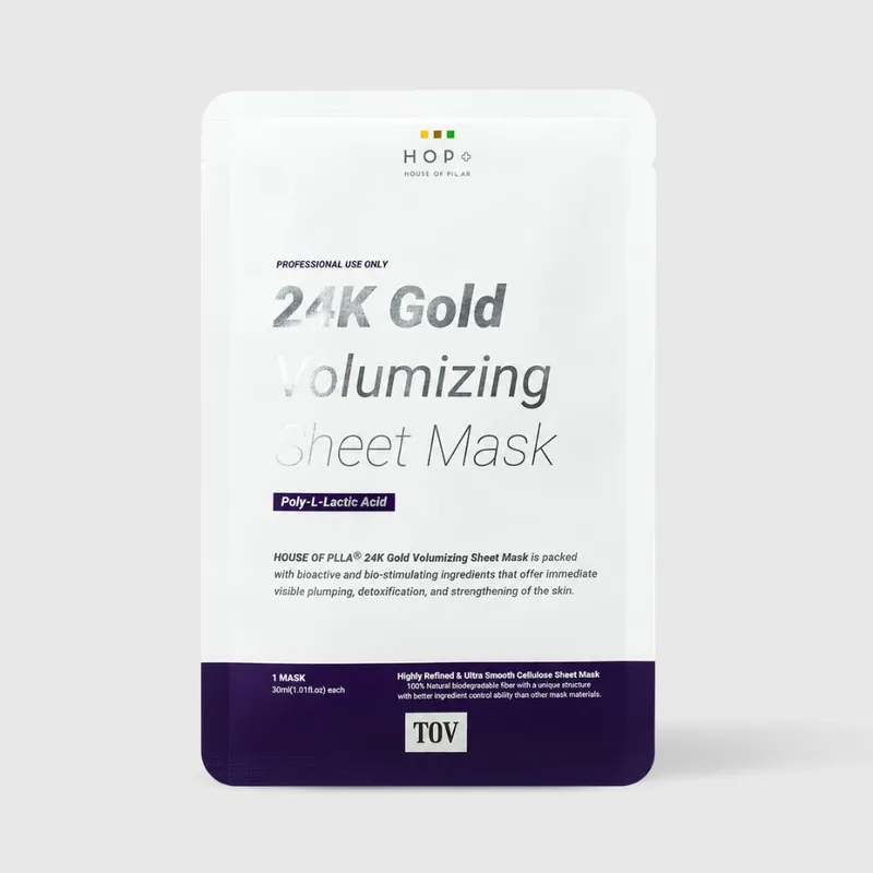 HOP+ 24k Gold Volumizing PLLA Sheet Mask - House of PLLA
