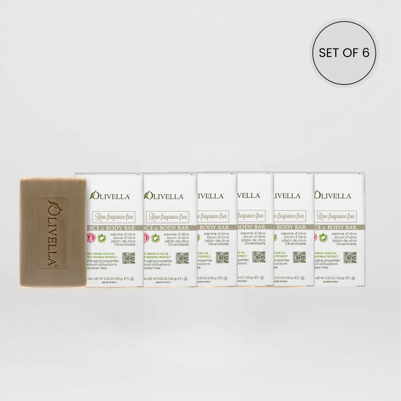 Fragrance Free Bar Soap Set of 6 - Olivella