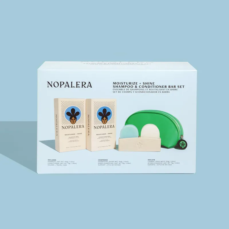 Moisturize & Shine Shampoo + Conditioner Bar Starter Kit - Nopalera